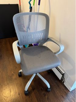 Grey mesh desk chair