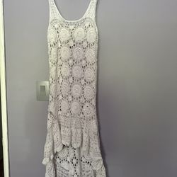 Billabong High Low Crochet Coverup Dress