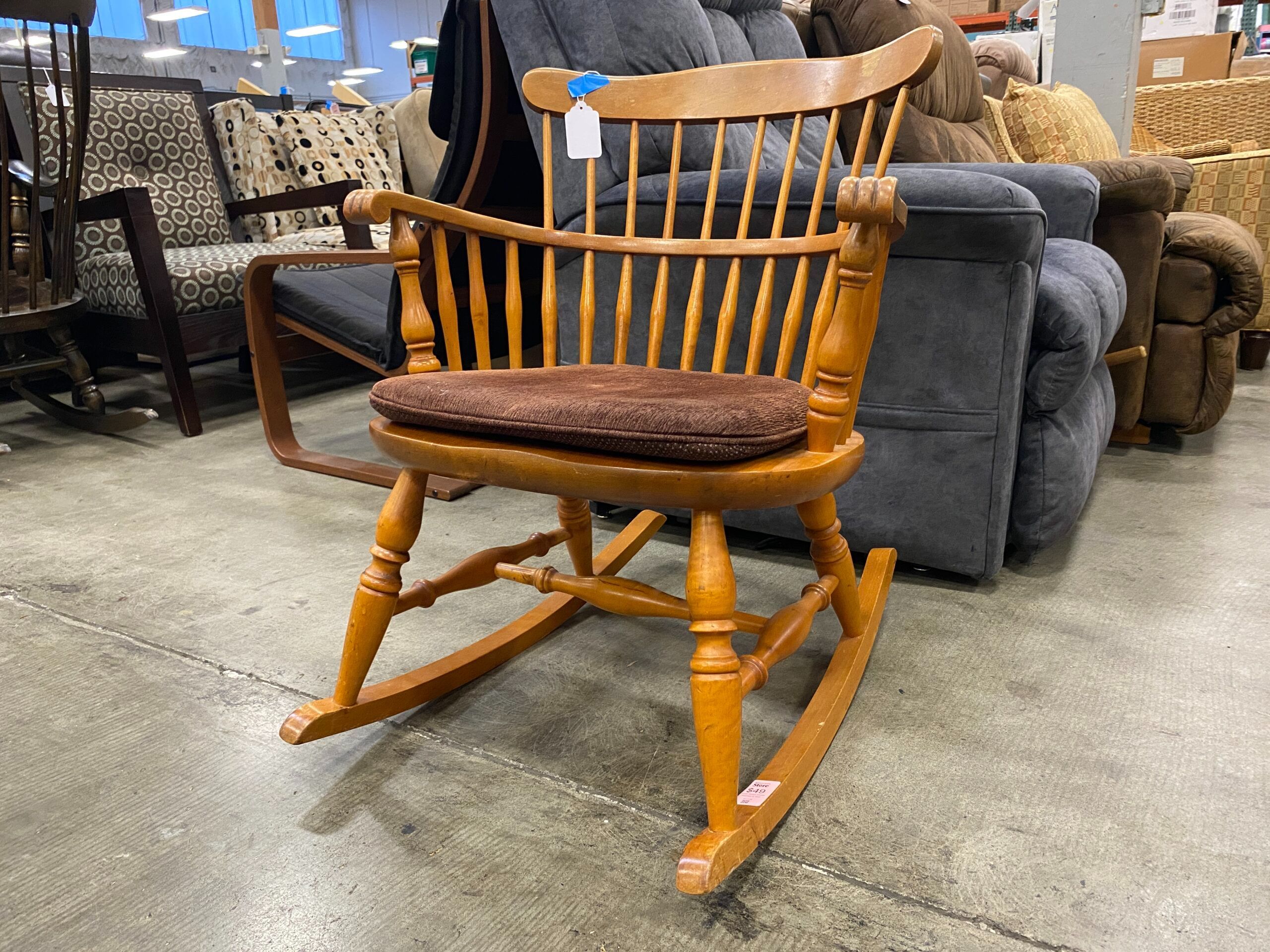 Wooden Windsor Rocking Armchair
