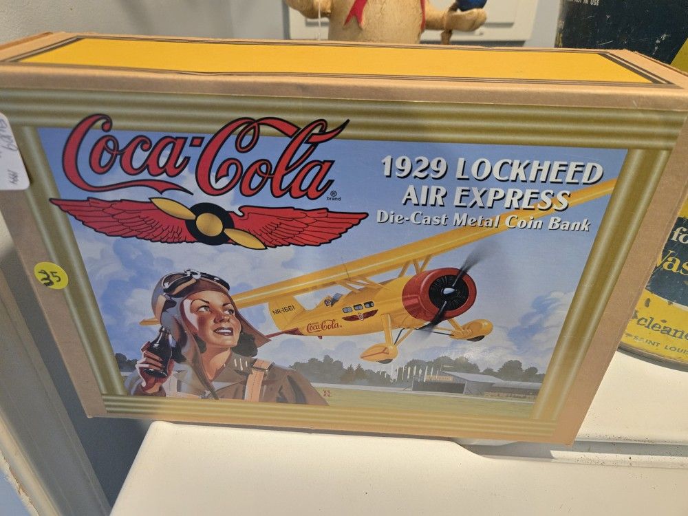 Brand New Ertl Coca Cola Air Express Coin Bank