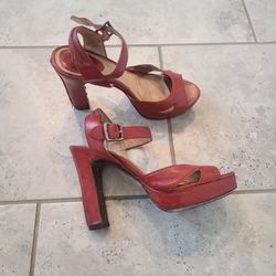 FRYE All Leather Red High Heel