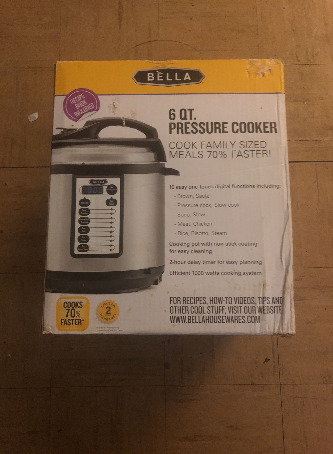 Bella 6 Qt Pressure Cooker