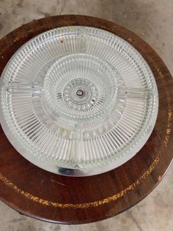 Vintage Glass Lazy Susan Relish Tray Set – 5 Piece