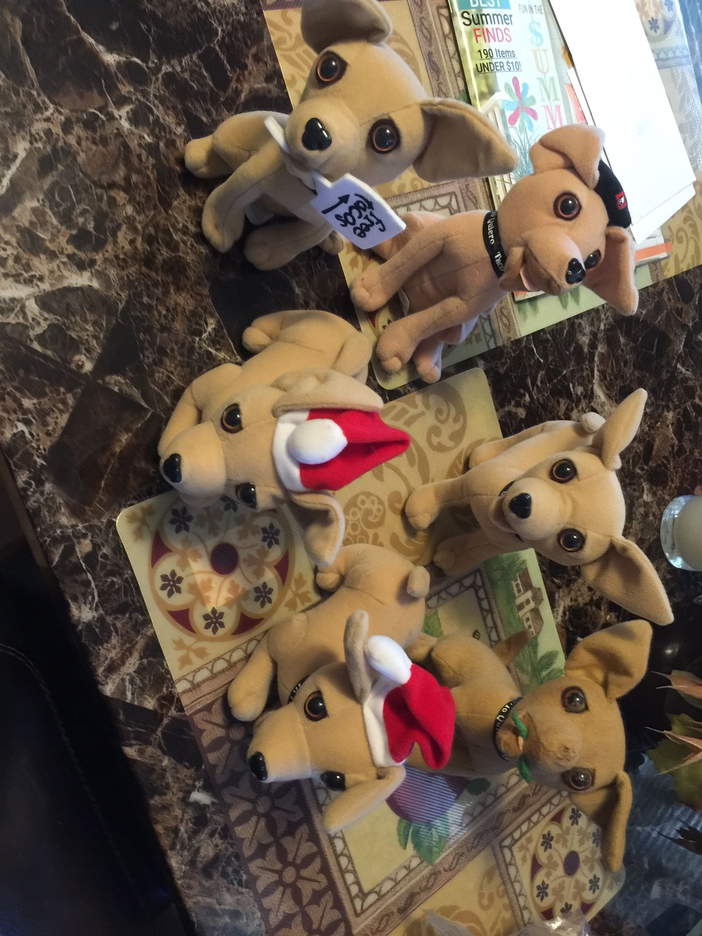 Set of six Taco Bell Chihuahuatalking dog