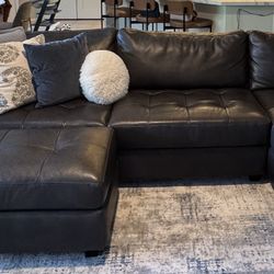 Custom Arizona Leather genuine leather couch