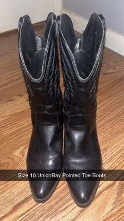 UnionBay Women’s Size 10 Leather Boots 3-4 inch heel
