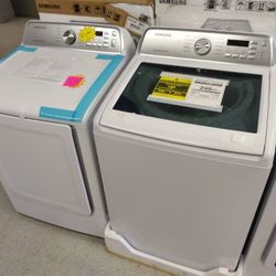 SAMSUNG TOP LOAD WASHER AND DRYER OPEN BOX ITEM VWT8