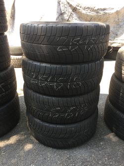 215/45/18 BFGOODRICH gforce set of used tires in great condition 225$ for 4 . Installation balance and wheel alignment available but not included