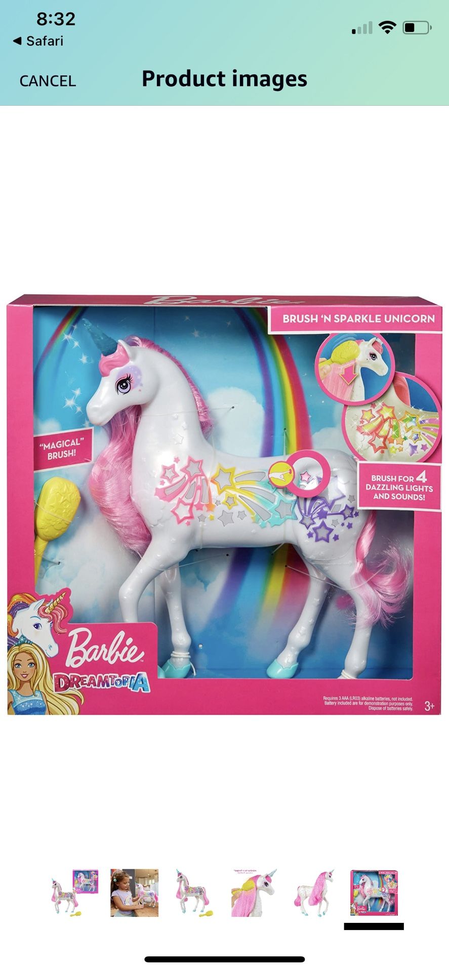 Barbie Unicorn Brush N Sparkle Toy New for Sale in Kissimmee FL