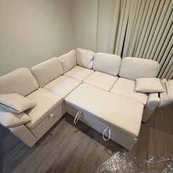 Modular Sectional Sofa With Pull Out Bed And Storage