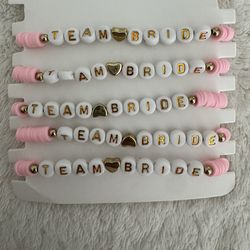 Team Bride Friendship Bracelets- Set of 5