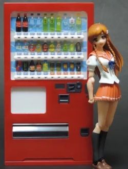 1/12 scale Red vending machine model kit from Japan
