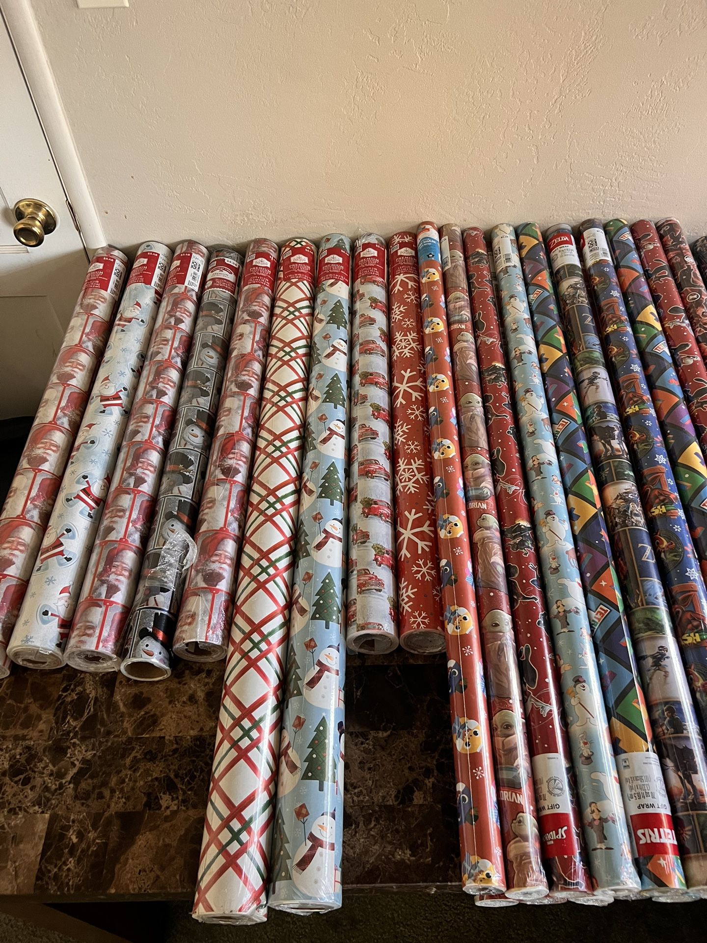 Christmas Wrapping Paper And Halloween Decor