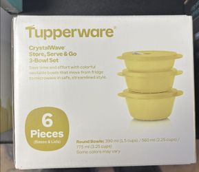 6 Piece Crystal Wave Tupperware