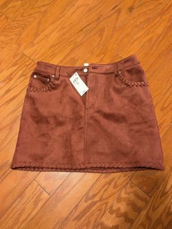 Faux Suede Mini Skirt Size Medium