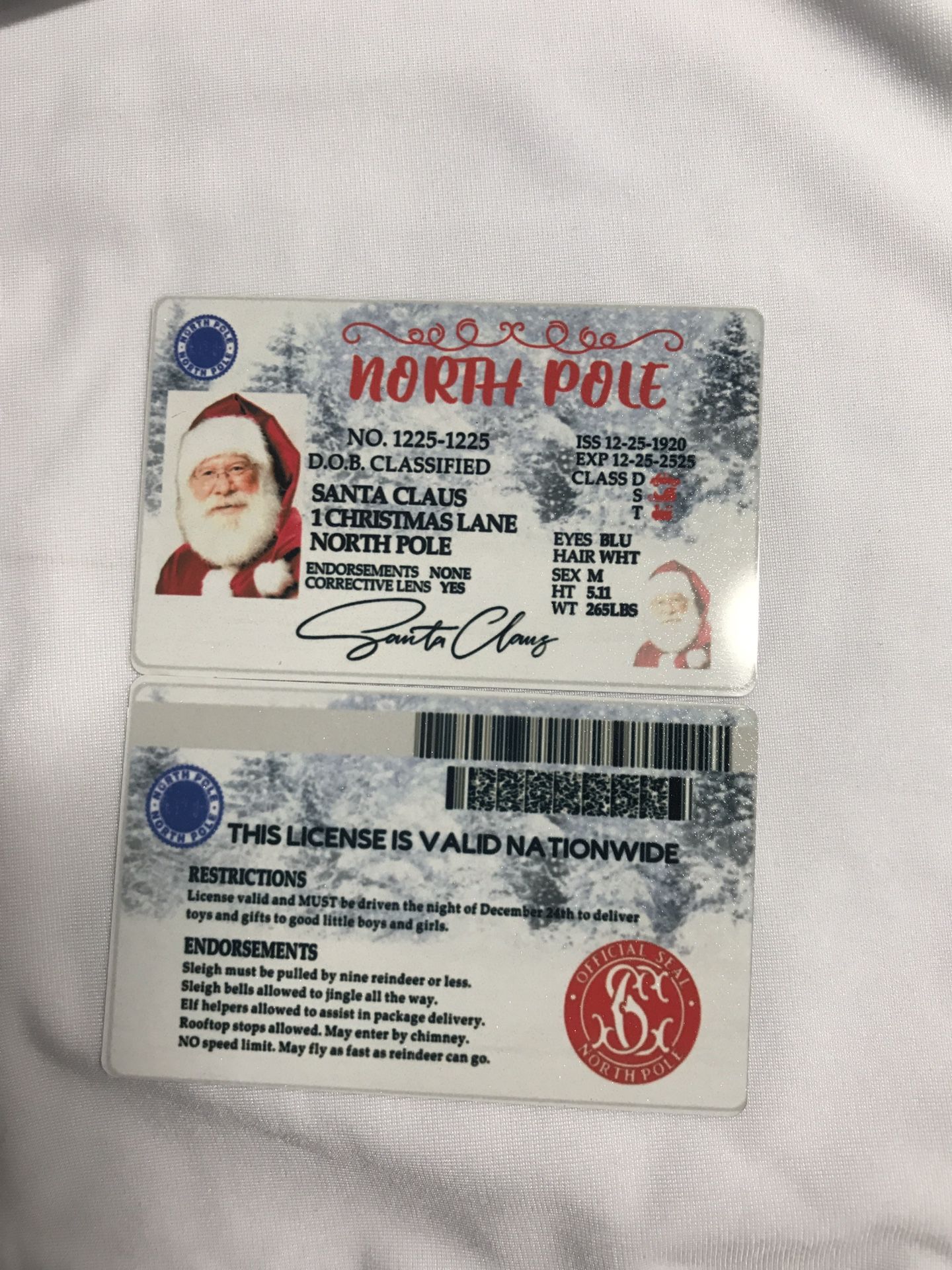 Santa License/ID