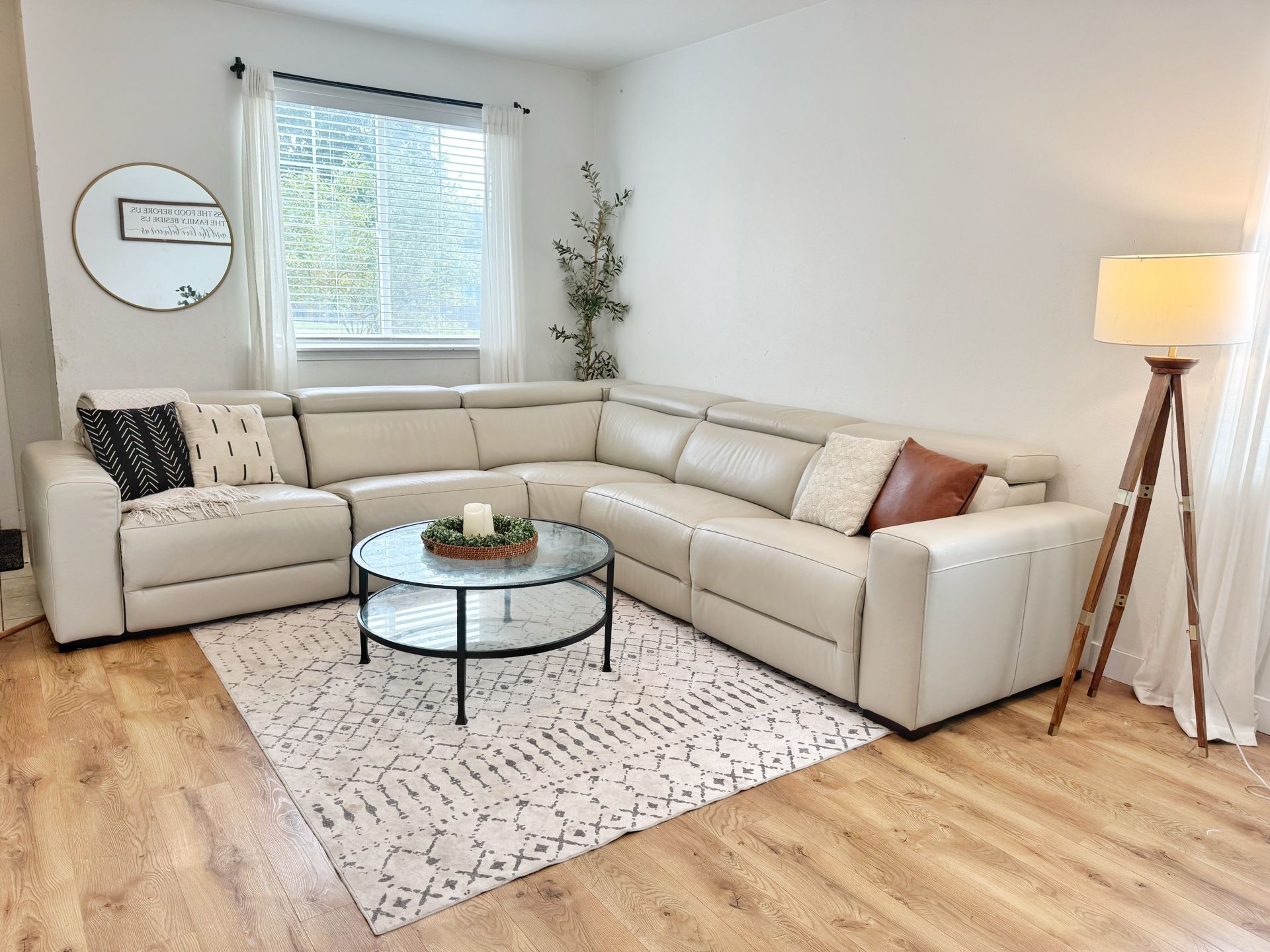GENUIN LEATHER Sectional Couch