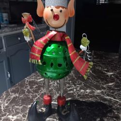 Christmas Elf Metal Candle Holder