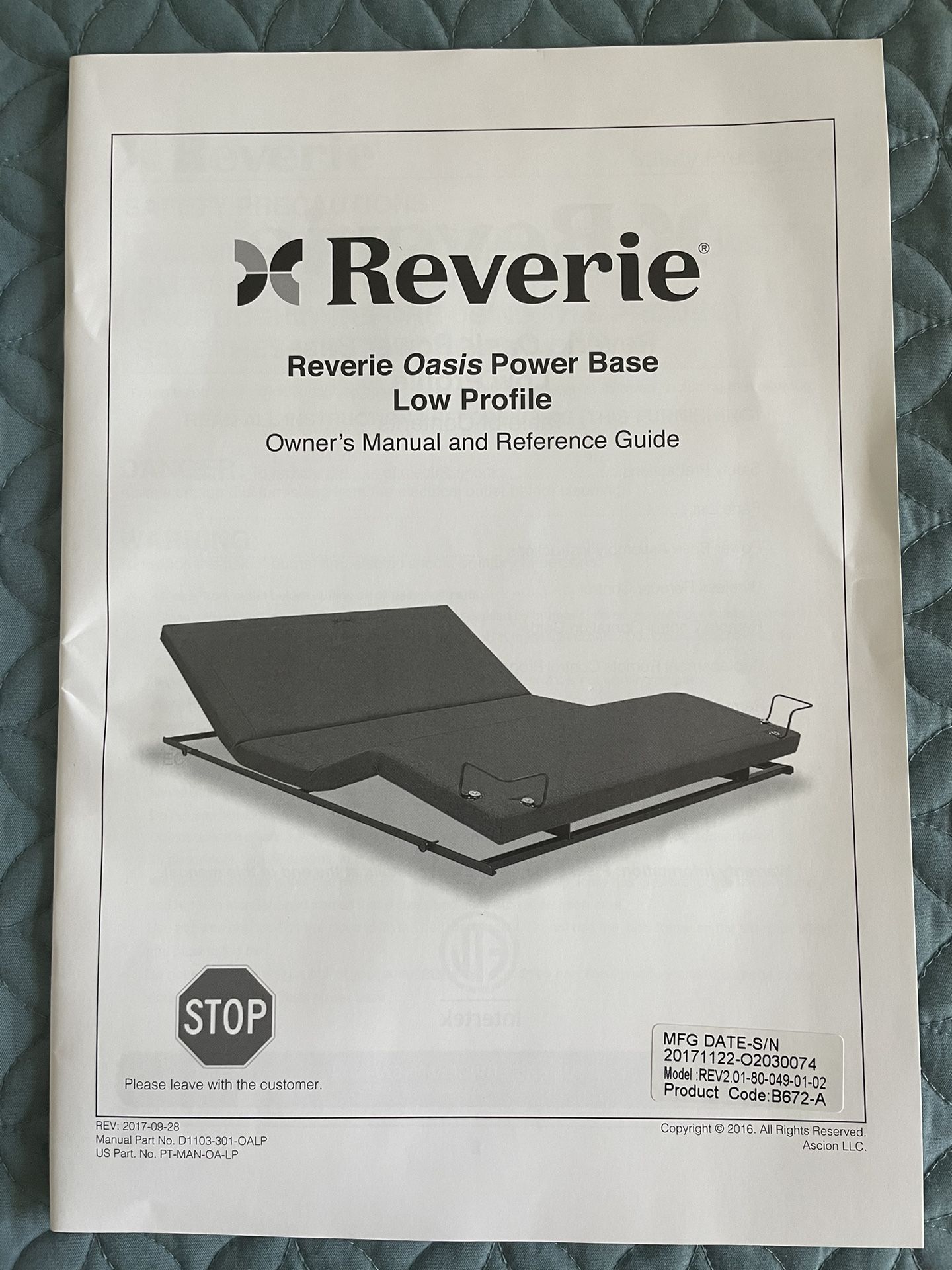 Reverie Oasis Power Base Low Profile