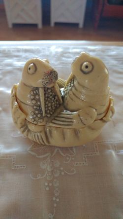  Walrus box figurine Jewelry Box