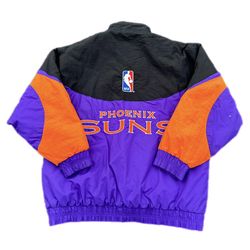 Vintage 90s Logo Athletic NBA Phoenix Suns Winter Parka Coat Jacket Mens Large L