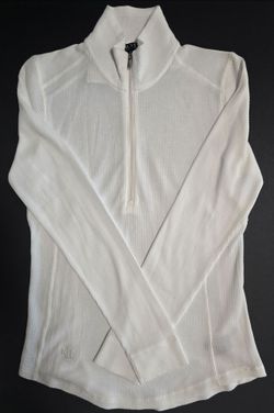 NEW LAUREN RALPH LAUREN WOMEN'S MOCK NECK LONG SLEEVE/WHITE/SIZE SMALL