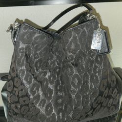 Pre Owned Vintage  COACH Lepoard Print  Shoulder Bag