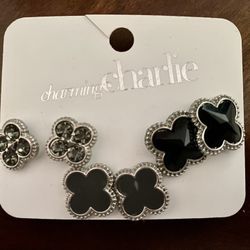 NEW Charming Charlie Stud Earrings Set