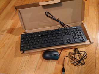 ASUS AW311 Wired USB Keyboard & Mouse Bundle Black QWERTY English 1000 DPI