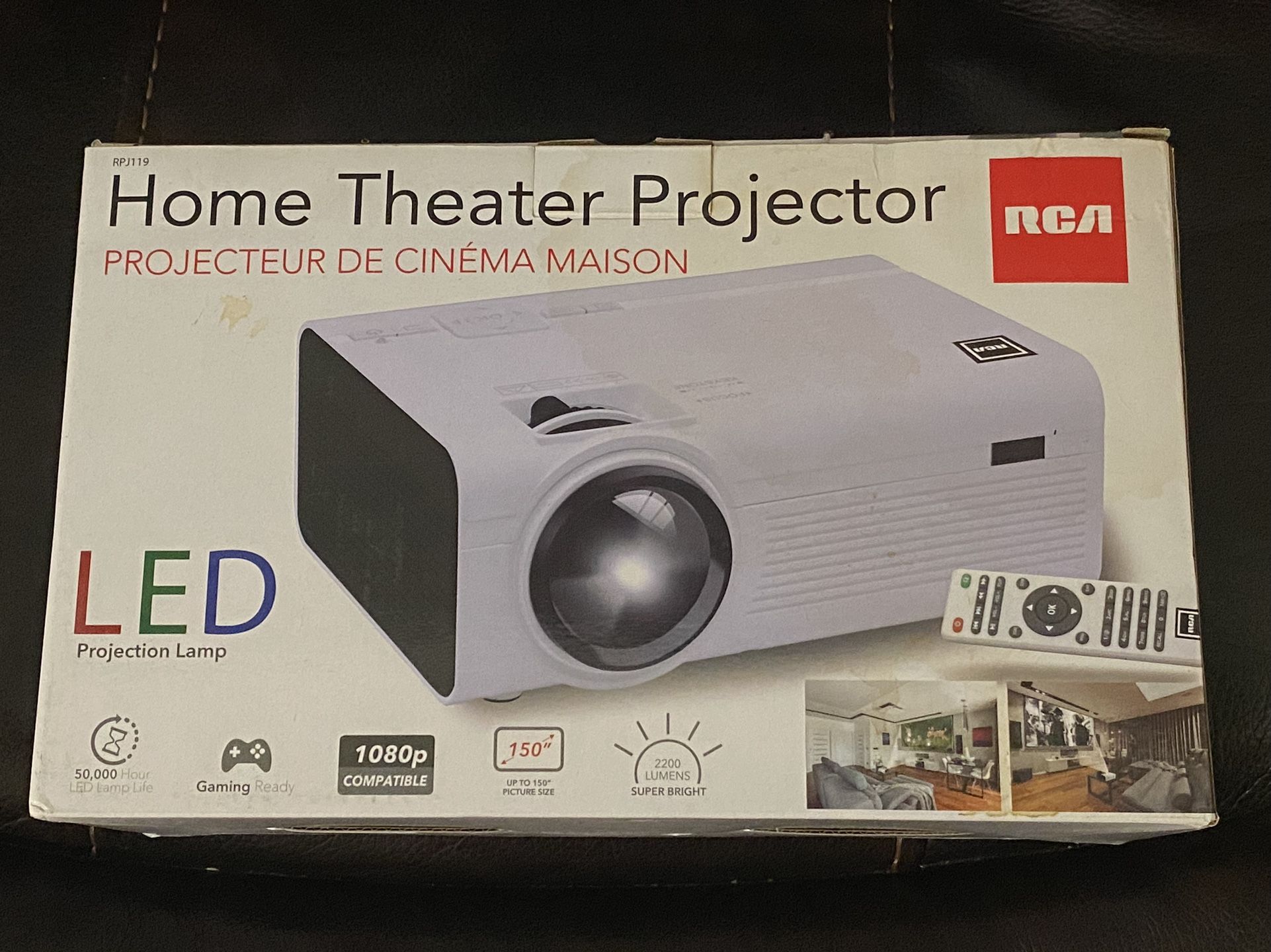 RCA RPJ136 Home Theater Projector - 1080P Compatible Up to 150” picture size
