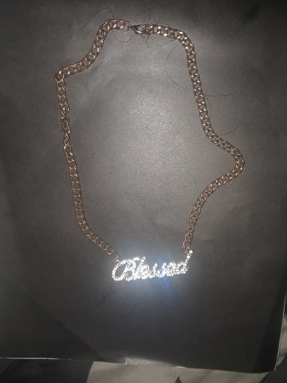 Gold plated chain with blessed pendant