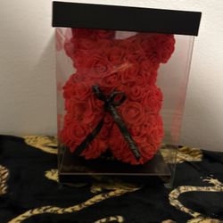 valentine's day red rose bear 