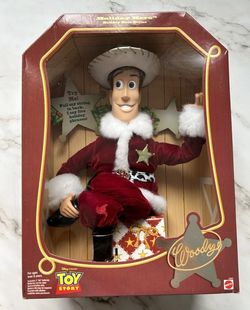 1999 Mattel Disney Toy Story Holiday Hero Woody Doll Figure NEW RARE