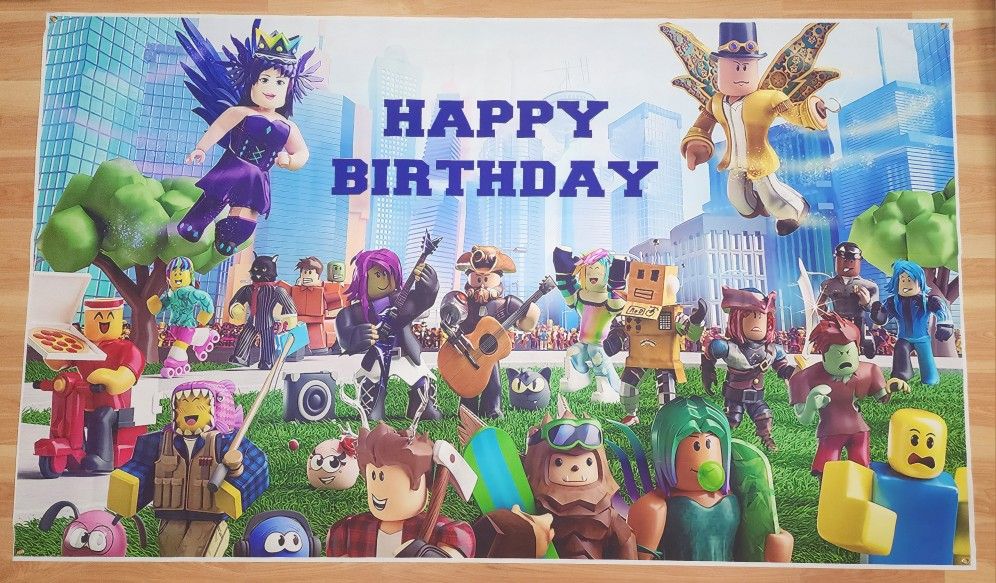 Roblox Backdrop Party Decoration 7x5 ft