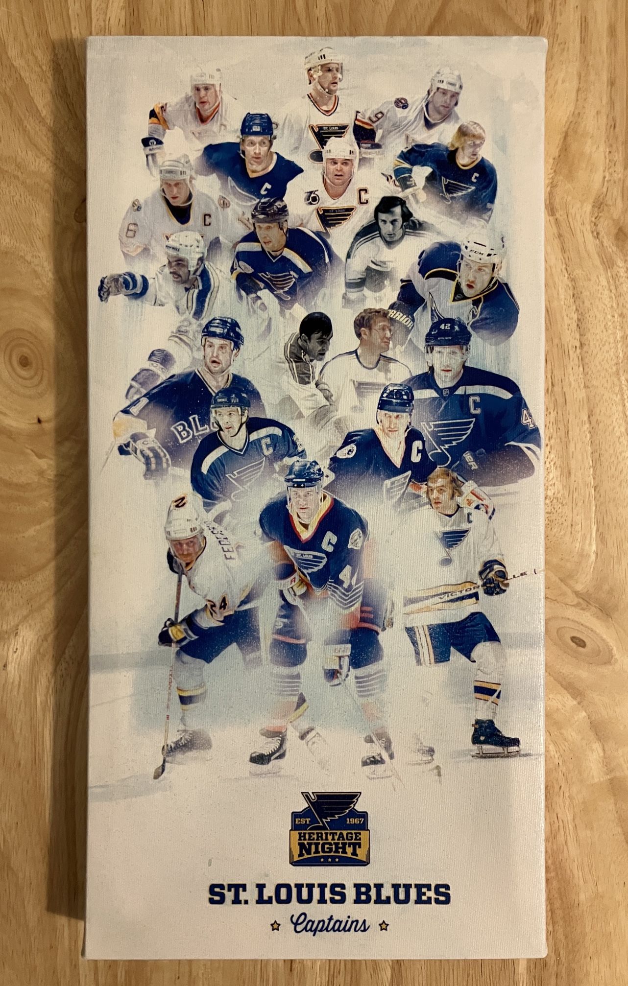 St Louis Blues Captains Canvas Art Heritage Nights
