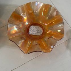 Carnival Glass Ruffle Bowl Glass 