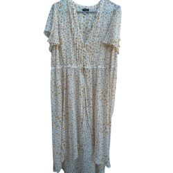 Plus Size Chiffon Duster Blouse