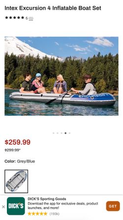4-person Inflatable Boat Intex Excursion 4