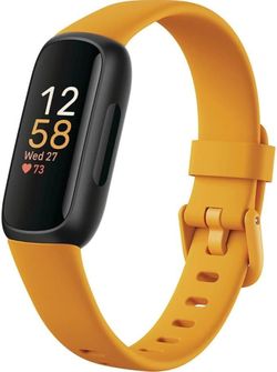 Fitbit Inspire 3 Health &-Fitness-Tracker Stress Sleep Tracking 24/7 Heart Rate Morning Glow/Black