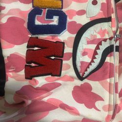 Pink Bape Hoodie 100% Authentic 