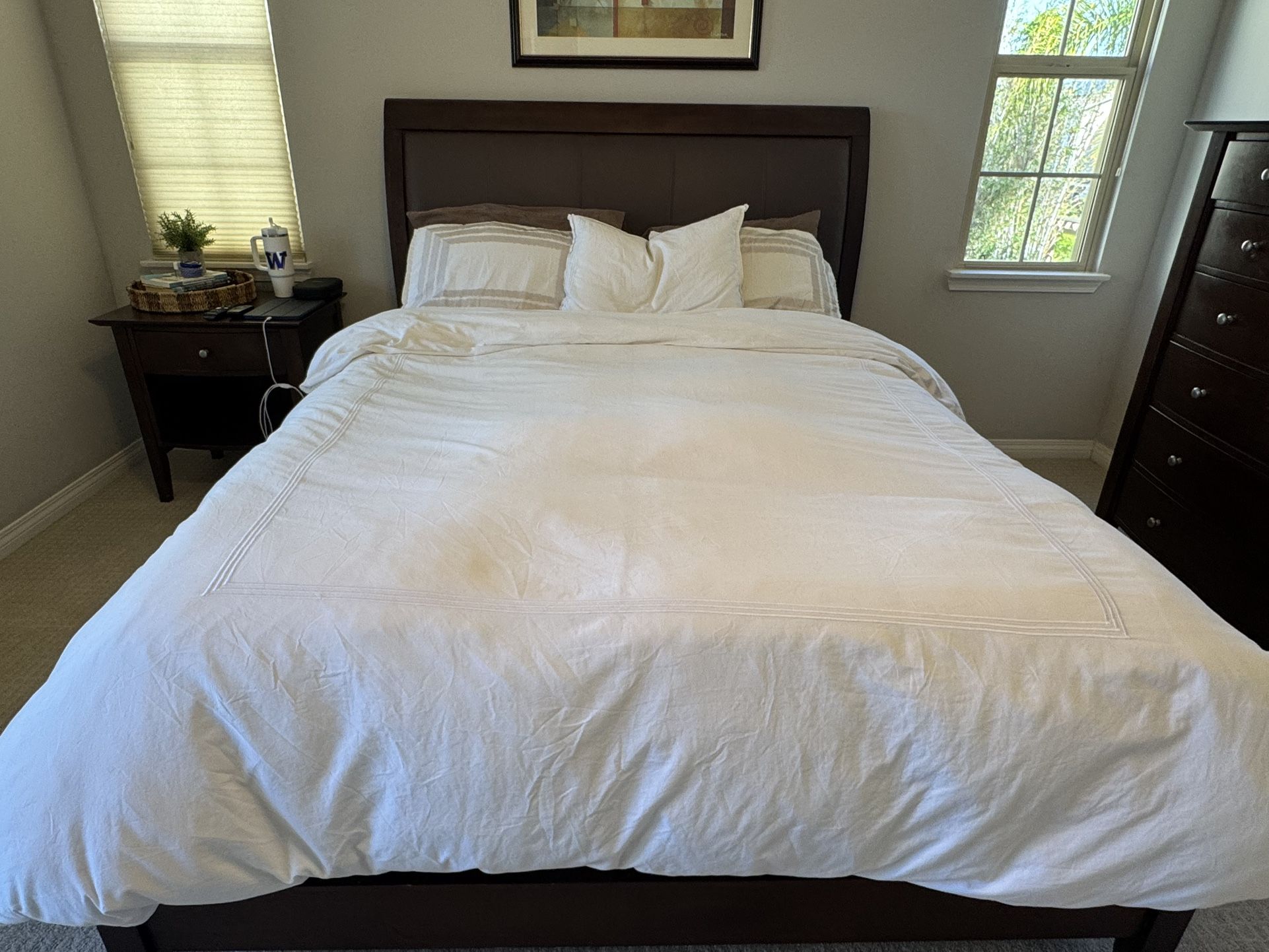 Real Wood Espresso Bedroom Set