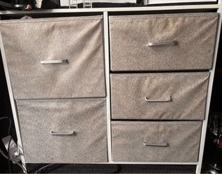 5-Drawer Fabric Storage Organizer – White Frame