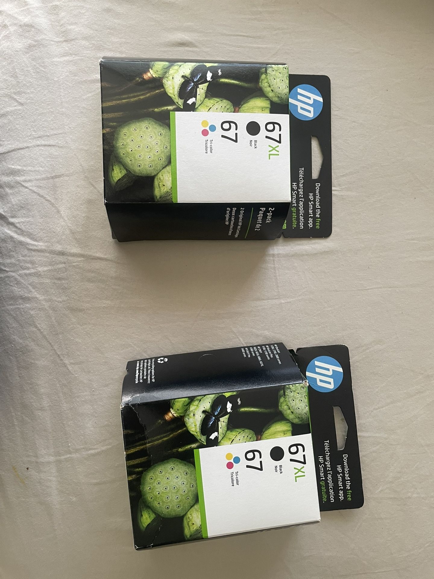 HP 67XL Black & 67 Tri-Color Twin Pack Ink Cartridges