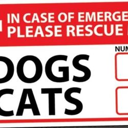 EMERGENCY ALERT VINYL DECAL.. A MUST FOR EVERY HOME. 