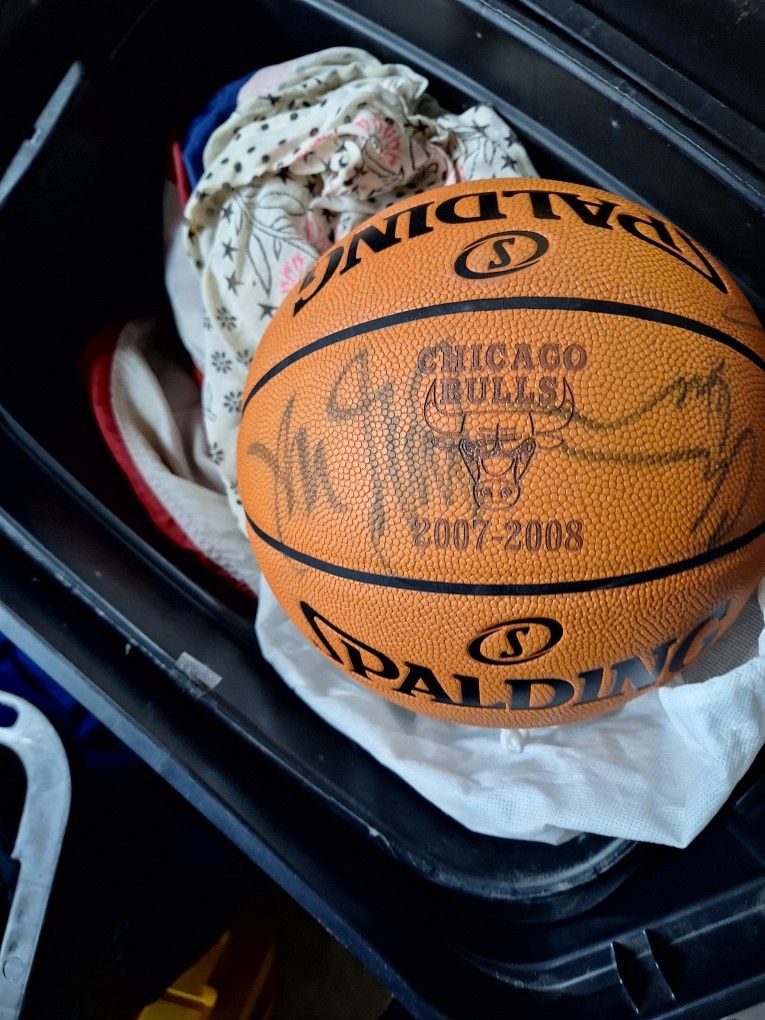 Chicago Bulls 2007--2008 Autographed Basketball