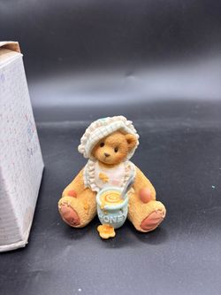 Cherished Teddies Bear with Honey Pot Figurine