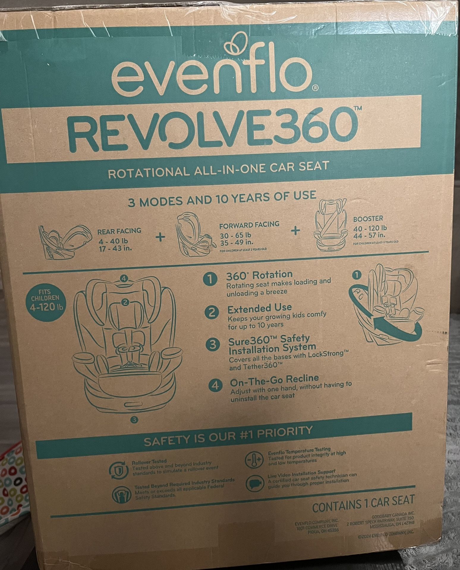 Evenflo Revolve360 All In One Car seat