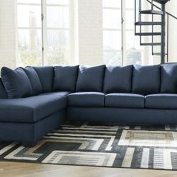 Darcy Blue LAF Sectional

