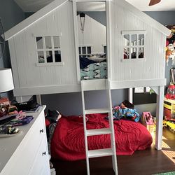 Pottery barn kids tree house loft bed