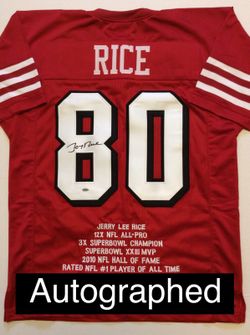 Jerry Rice AUTOGRAPHED 49ers Jersey
